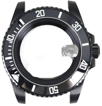 1 st 40 mm for klockfodral delar for Eta2824 PT5000 svart keramisk enkelriktad ram 20ATM(6)