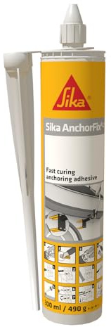 SIKA - Adhesivo anclaje rápido - Sika AnchorFix-1 - Gris claro - 300ml | Curado rápido - Para acero corrugado, varillas roscadas y pernos - Alta adherencia - Fácil aplicación