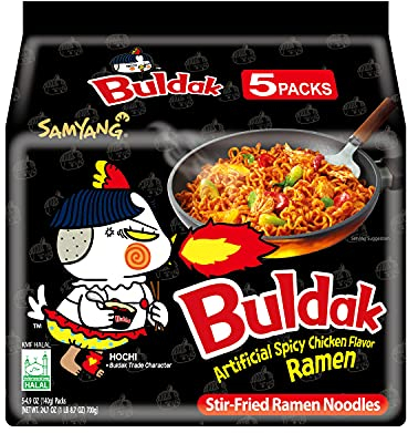 Samyang Buldak Bokkeum Ramyun Gourmet Very Spicy (Pack of 5) by Samyang