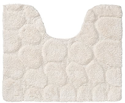 Sealskin Pebbles, Tapis de contour WC, Coton, Ivoire