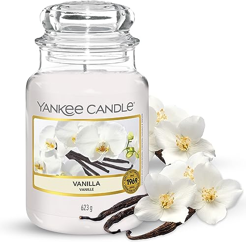 Yankee Candle Duftkerze im Glas (groß) | Vanilla | Kerze mit langer Brenndauer bis zu 150 Stunden | Perfekte Geschenke für Frauen