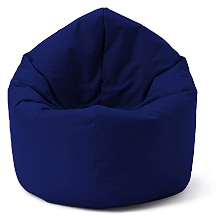 Lumaland Sitzsack für Kinder & Erwachsene mit 2-in-1-Funktion für bequemes Sitzen & Liegen | Ø 120x75 cm Sitzkissen für Outdoor & Indoor | Pflegeleicht Dank abnehmbarem Bezug | Anpassbaren EPS-Perlen