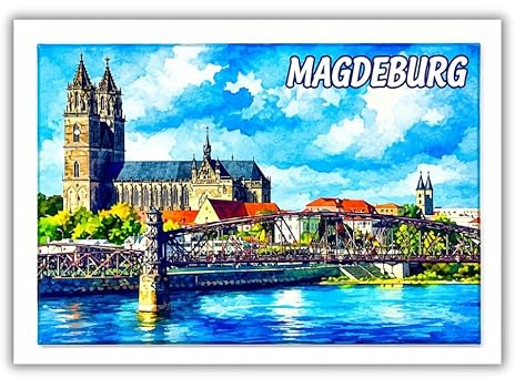 Magdeburg, Deutschland Souvenir-Kühlschrankmagnet Fridge Magnet 261102 Magdeburg aimant de refrigerateur, calamita de frigorifero, iman nevera, Fridge Magnet