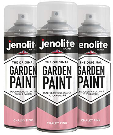 JENOLITE Directorust Chalky Spray Paint | PINK | 3x400ml | Multi-Surface Chalky Finish Spray Paint | Ideal For Furniture, Ornaments, Picture Frames | Interior & Exterior Use | RAL 3014