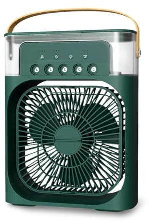 3 in 1 Air Cooler, Climatisation Mobile Ventilateur Portable, Climatiseur Portable, Climatiseur mobile silencieux, Mini ventilateur humidificateur, Mini Rafraîchisseurs d'air par évaporation (Vert)