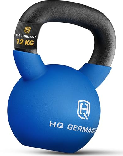 HQ Germany® Kettlebell Neopren [optimaler Bodenschutz] - Kugelhantel 12kg