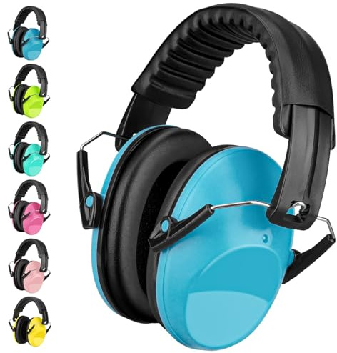 BraveKoi Kids Ear Defenders, Children Noise Cancelling Headphones 26dB SNR Foldable Adjustable Hearing Protection Noise Cancelling Earmuffs for Autism, Boys, Girls, Toddlers (Age 3-16 Year Old)