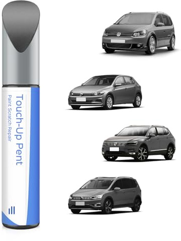 Penna per ritocchi LD7R Pepper grigio metallizzato compatibile con VW/Volkswagen Corrispondenza esatta di scheggiature e graffi