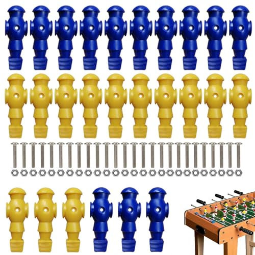 Generisch Tischfußball Herren,Tischfußball Ersatz Herren | Kleine Puppenfigur Tischfußball Herren,26x Fußballspieler, Tischfußballkomponenten, Spielzubehör für 5/8-Zoll-Fußballstangen