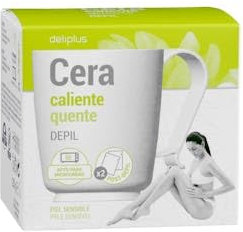 Cera caliente en tarro piel sensible contiene cera caliente, espátulas de madera facial y corporal y toallitas post-depilación, apto para microondas Caja 1 tarro (250 g)