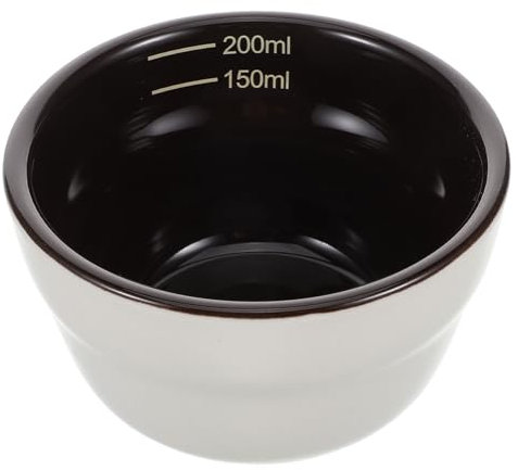 CAXUSD Coppa di recensione del caffè accessori caffe Ciottola a coppa tazza di caffè d'acqua misurino da caffè ciotola di caffettiera in porcellana bilancia da cucina ceramica bianca