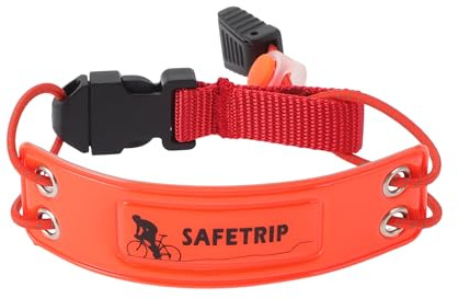 BULLSPANN Reflektierband Für Radfahren Verbesserte Sichtbarkeit 1 Stück | Material: Pvc, Farbe: Orange, Ausgeklappte Länge: 26 Cm, Breite: 3 Cm, Für Joggen, Gehen