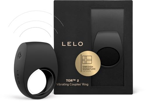 LELO TOR 2 Intimate Vibrating Cock Ring, Reusable Sex Toys for Couples, Love-Ring with 29 mm / 1.1 inch Diameter for More Bedroom Fun, Black