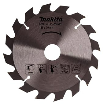 Makita D-03903 TCT Saw Blade 185 x 16T x 16(30), Multi-Colour