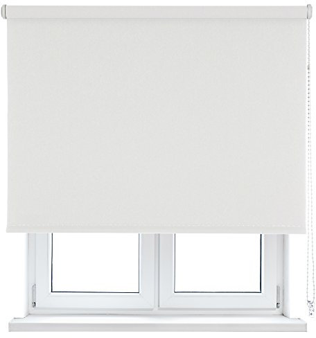 KAATEN Colors Estor Enrollable Opaco Oscurante, Poliéster, Blanco (White), 105x250