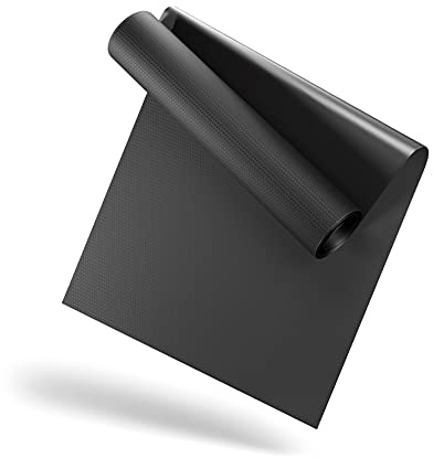 LILENO Sportsgolvskyddsmatta 90 x 200 cm svart – 1 mm tjock – underlägg för crosstrainer, rulltränare och yoga