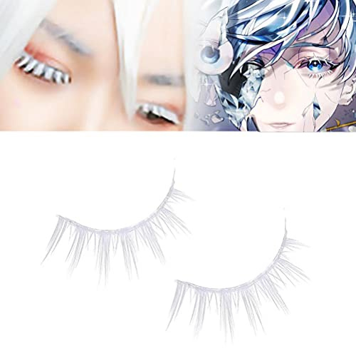 Weiße falsche Wimpern, Eye-lashes, Cosplay Make-up Falsche, Wimpern Maskerade Party Wimpern Up Wimperverlängerung Zubehör
