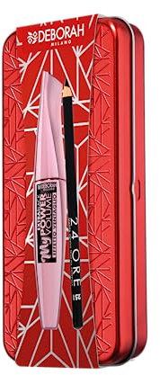 Deborah Milano - Set Regalo Donna Trucco Occhi in Latta, Include Mascara My Power Volume e Matita 24 Ore 251 Black, N.5