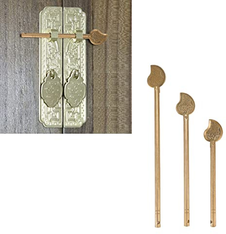 Atyhao Pin de Bloqueo de Gabinete Chino, 3 Unidades, Pestillo de Llave de Gabinete en Forma de Hoja, Pasador de Bloqueo de Latón, Perno de Pestillo Chino, Pin de Bloqueo de Estilo Retro