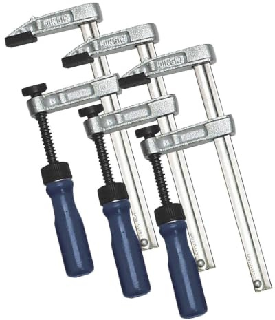 Brueder Mannesmann Werkzeuge M90400 - Sargento de barra, Color Plata, 50 x 150mm (Paquete de 3)