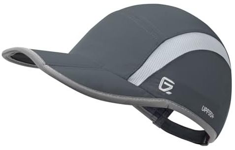 GADIEMKENSD UPF50+ Folding Outdoor Hat Unstructured Reflective Design Breathable Soft Sport Cap for Outdoor Sport
