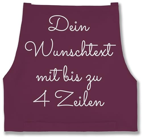 Geschenk mit Namen personalisiert by Shirtracer - Schürze - Aufdruck selbst gestalten - Wunschtext I Geschenk personalisiert