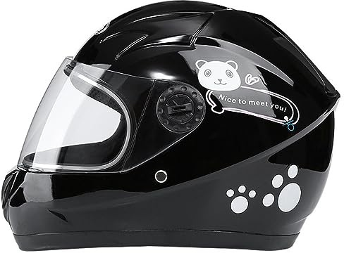 Kids Motorcycle Full Face Helmet, Youth 4-10 Years Old Boys Girls Motorbike Helmet with Visor, Children Four Seasons Helmet for ATV Bike Helmet Street Kart Scooter, DOT Certified-B||50-55CM