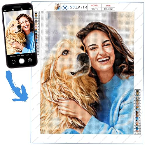 ARTULIO Diamond Painting Eigenes Foto - 40x40 cm – Diamond Painting Personalisiert Bilder