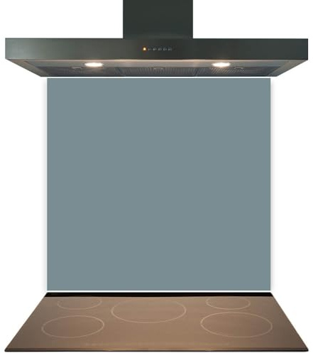 Denim Glass Kitchen Splashback 60x70cm – 6mm Toughened Heat-Resistant Glass, Polished Edges, Easy-Clean Hob & Cooker Splashback