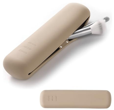 Portable Reise Make Up Pinsel Tasche,Travel Makeup Brush Holder,Silikon Makeup Pinsel Halter,Silikon Pinsel Aufbewahrung,Makeup Pinsel Tasche,Makeup Pinsel Halter Silikon,Reisen Pinsel Kosmetiktasche
