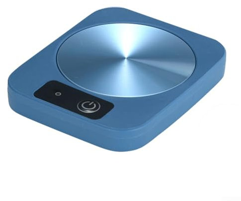Chauffe-tasse électrique intelligent, chauffe-tasse USB de haute qualité, dessous de verre thermostatique avec une plaque chauffante en aluminium (prise USB bleue)