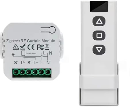 Rolladensteuerung Funk, Zigbee - Rolladenschalter, Jalousieschalter, Funkschalter - für Jalousien, Rolladen, Markisen | Empfänger+Fernbedienung