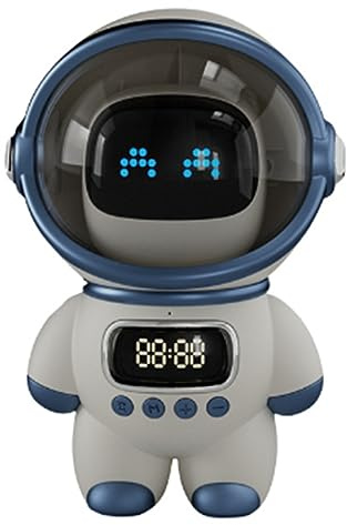 Qweradr Haut-Parleur Bluetooth Intelligent Astronaute Nouveau Réveil Numérique Radio FM A