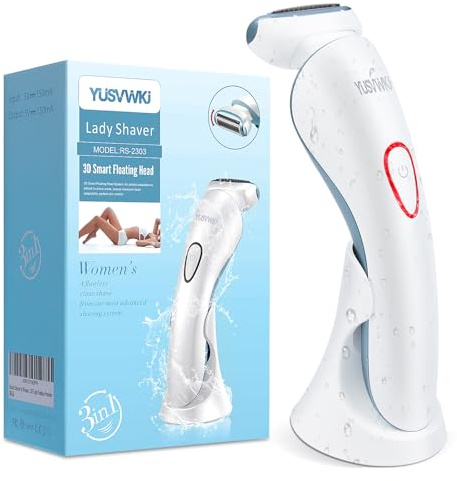 Electric Shaver for Women Electric Razors for Legs Bikini Trimmer Underarm Public Hairs Rechargeable Womens Shaver Wet Dry Use Painless Cordless with Detachable Head