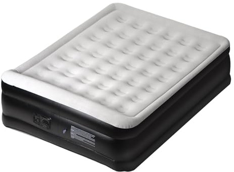Panana Queen Air Mattress with Built in Electric Pump, Height 18.5 Comfort Blow up Inflatable Guest Air Bed Airbed with Flocked Top, Storage Bag for Family, Home, Camping