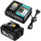 Ladegerät 18v mit Akku für Makita BL1830B BL1840 BL1850 BL1850B BL1860 BL1860B BL1815 LXT-400,18V 5000mAh Ersatzakku mit Netzteil DC18RC 3A