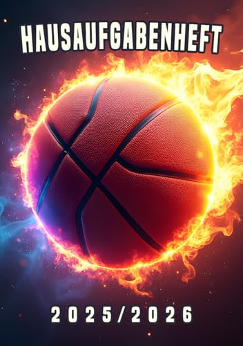 Hausaufgabenheft 2025/2026 Basketball mit Datum für Jungen: Der Schülerkalender für Grundschule und Gymnasium, Schulplaner für Schüler, Hausaufgabenplaner DIN A5