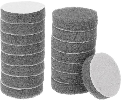 sourcing map 16 spugne abrasive a grana 800, 5,1 cm, per trapano elettrico a cerchio e ad anello, per la pulizia della cucina domestica, colore grigio
