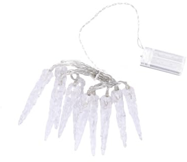 TOYANDONA 10led Eiszapfen Lichterkette aus Pvc in Weiß für Außen | Flexible Form, Energiesparende Ausführung, Geeignet für Konzerte und Hochzeiten