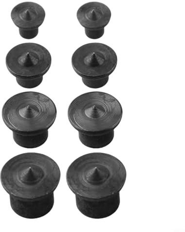 Jonikuper Set di 8 tasselli da 6 mm, 8 mm, 10 mm, 12 mm, in acciaio, per trapano e tenone, per lavorazione del legno e falegnameria
