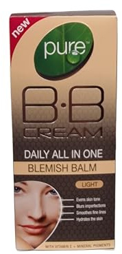 Pure BB Cream Light 30ml Daily All In One Blemish Balm Foundation with Vitamin E