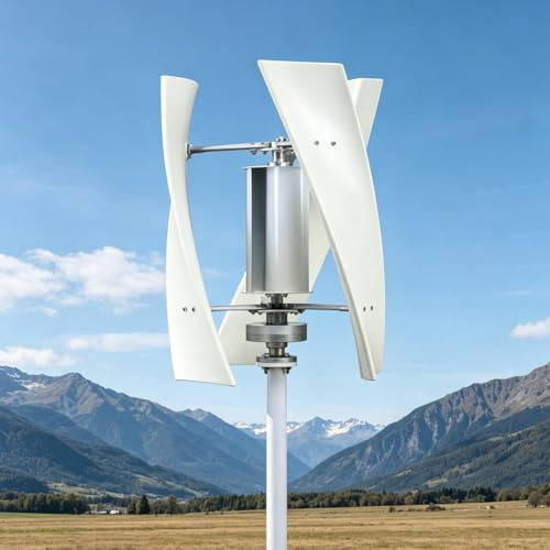 LXMydriasis 5000W Aerogeneradores Turbina Vertical - Turbina Eólica Vertical Kit Completo,Generador De Viento con Controlador, Generador energía eólica Kit 12V 24V 48V 5000W-48V