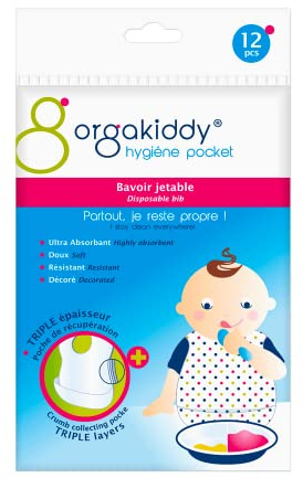 Orgakiddy Einweg-Lätzchen, 12 Stück