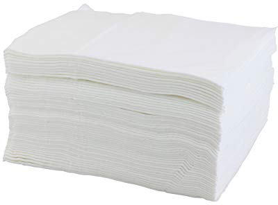 RELMOS Disposable Biodegradable White Embossed Salons Hairdressing Towels. Salon, Barbershop, Hairdressing, Hairdressers, Spa Use (Pack of 100)