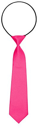 Oblique Unique® Kinder Krawatte mit flexiblem Gummiband Junge (Pink)