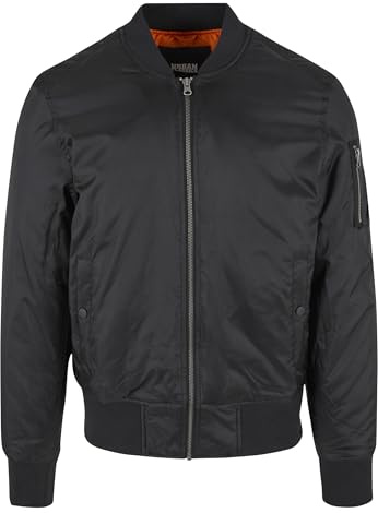 Urban Classics Herr basic bomberjacka bomberjacka, Svart (svart 7), 4XL