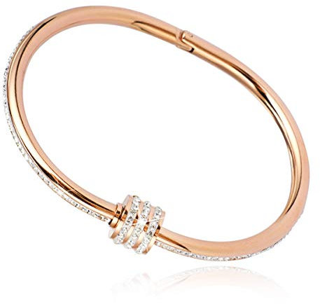 PHOGARY Lucky Beads Classic Bracelets for Women, Crystal Rose Gold Bracelet, Girls Birthday Thanksgiving Christmas Xmas Valentine's Day Gift, Come with Gift Box