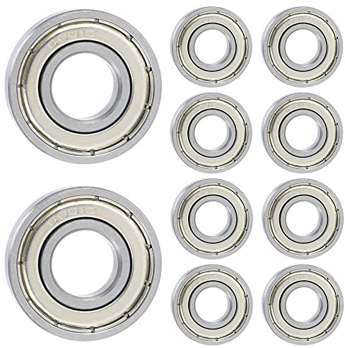 10 Stück 6001 ZZ Kugellager 12 mm x 28 mm x 8 mm doppelt geschützte Rillenkugellager für DIY, Drehbänke, Motoren, 3D-Drucker, Fräsmaschinen, verschiedene mechanische Geräte,etc.