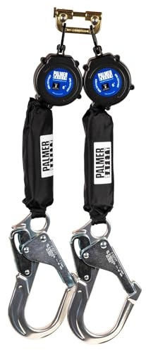 Palmer Safety Fall Protection SRL121142T Twin SRL 6' Leading Edge Lightweight Web with Aluminum Rebar Hooks
