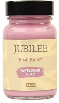Guild Lane Jubilee Furniture Paint - Mayflower Lilac 60ml - Pastel Multi-Surface Paint for Metal, Wood, Glass & More - Soft Sheen, Durable, Water-Based, No Primer Needed